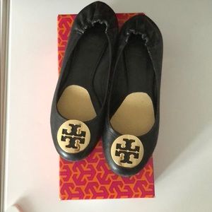 Tory Burch Classic Reva Ballet Flat Black/Gold